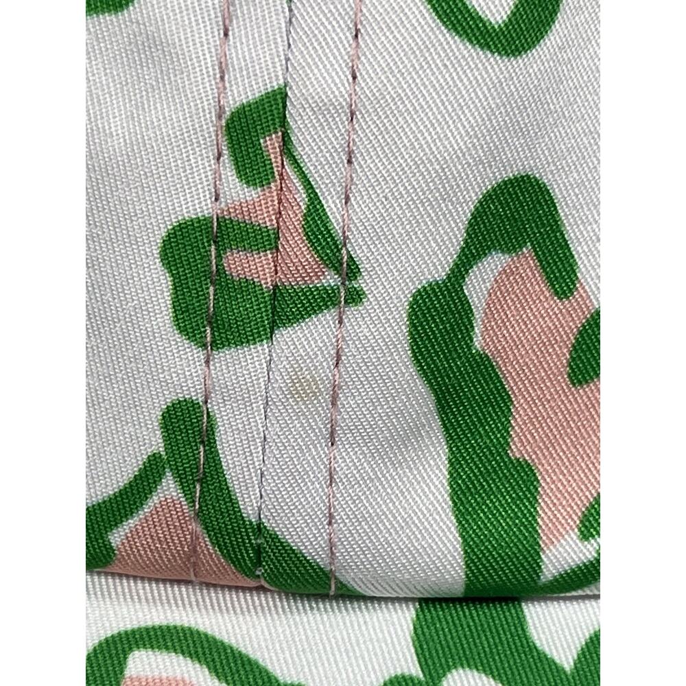 Heart Print Hat Ball Cap with Satin Lining Adjustable White Green Pink - Picture 2 of 9